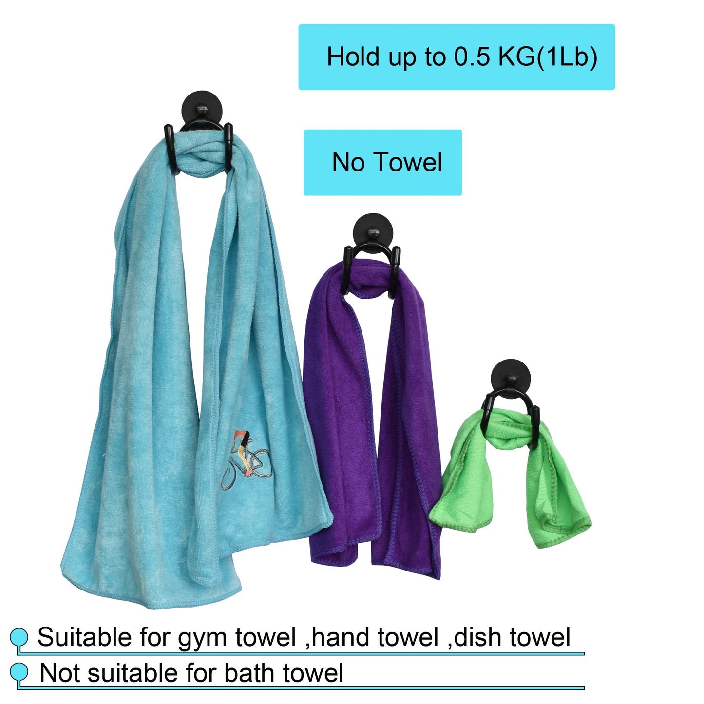 YYST MINI Magnetic Towel Hook Hanger Rack for Kitchen Dish,Sports, Hand Gym, etc- Hold up to 0.5 Lb- No Towels Included (1)
