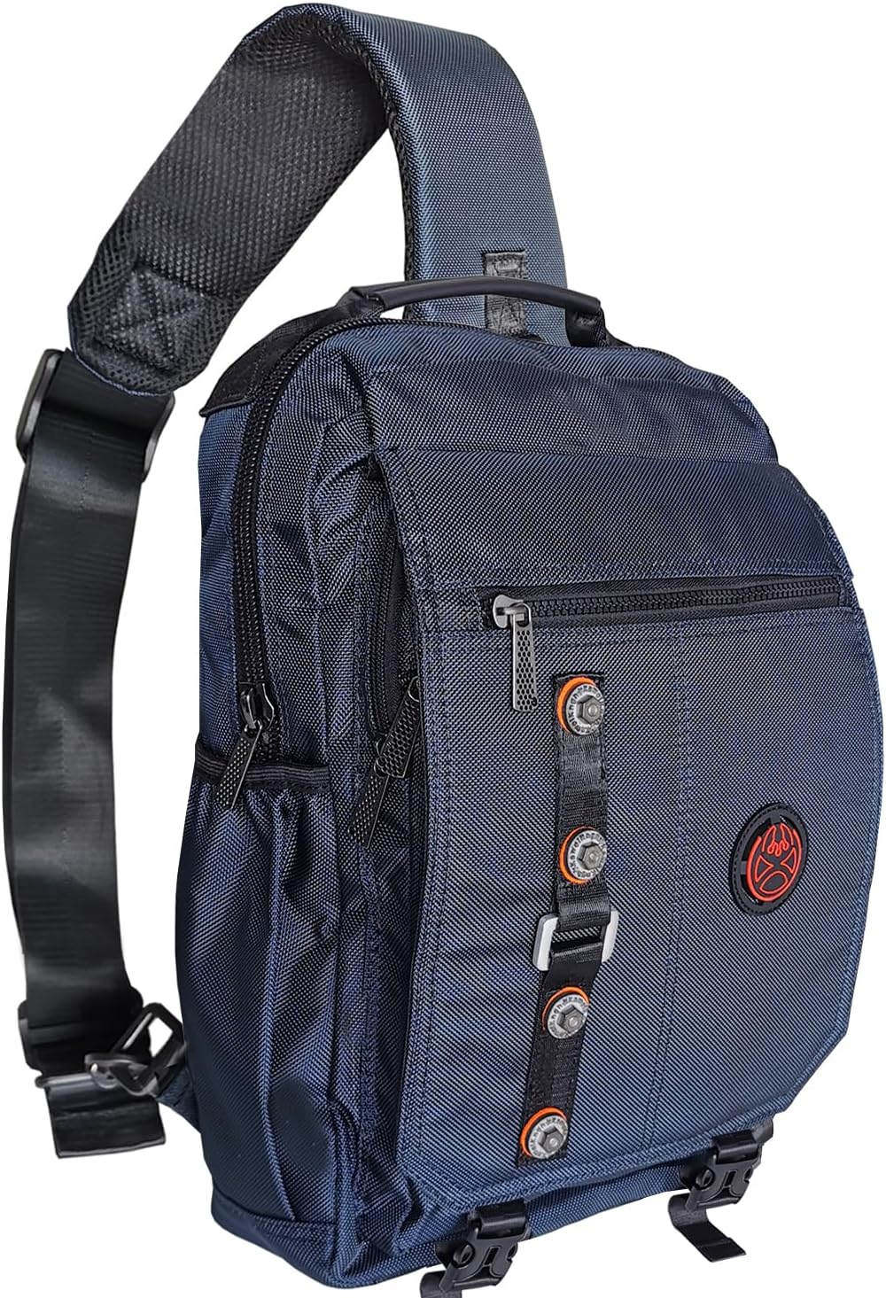 Backpack Large Sling Bag Laptop Cross Body Messenger Bag Shoulder Travel Rucksack (C- Blue)