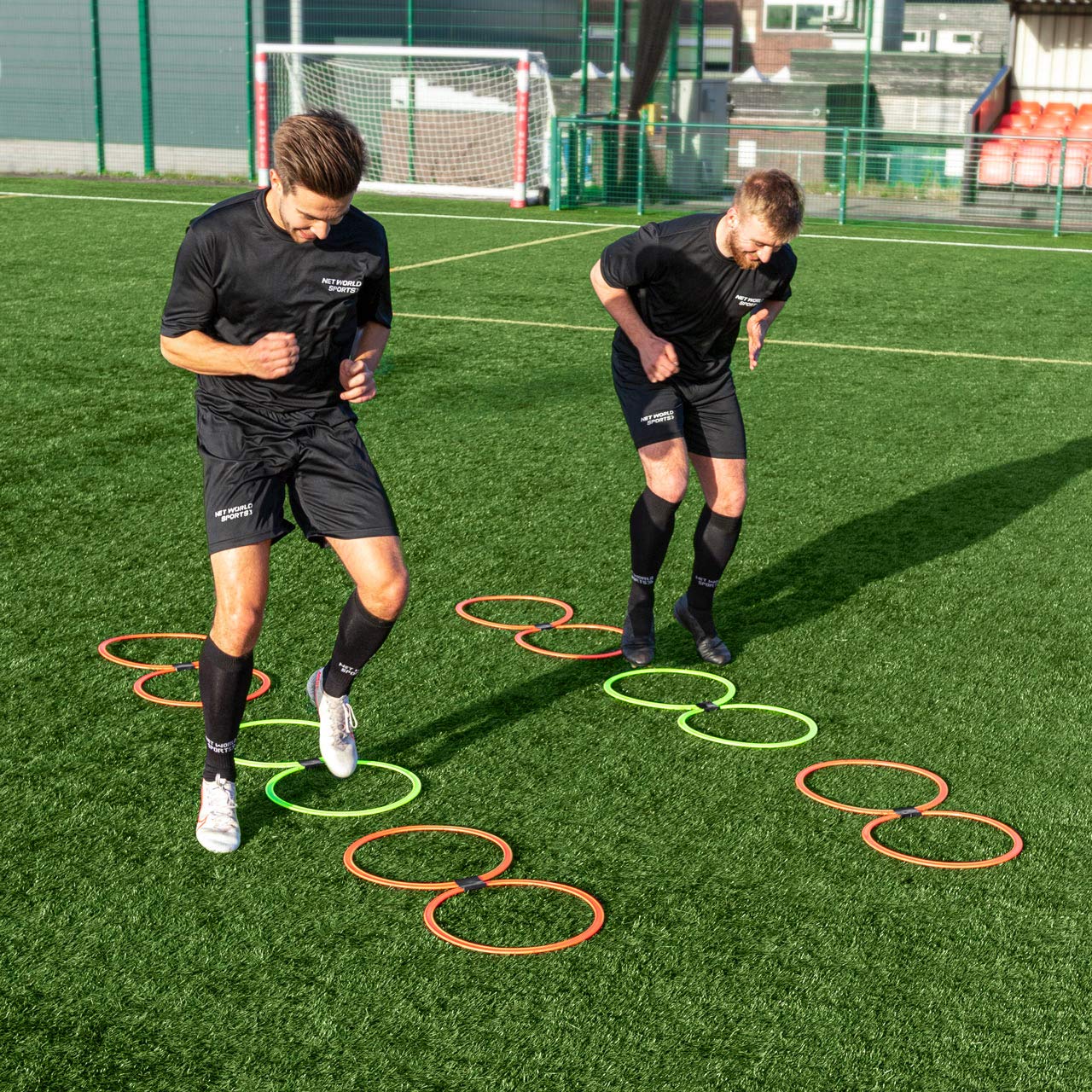 FORZA Agility Rings [Pack of 12] | Soccer Training Equipment | Multi-Sport Agility Ring Set | Speed Ladder Agility Hurdles | Football Training Equipment (Yellow)