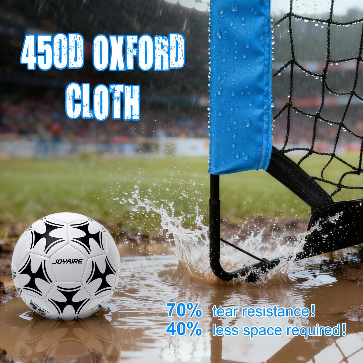 Soccer Goals for Backyard Set, Portable Kids Toddler Soccer Goal 2 of 4' x 3', Pop Up Soccer Net Soccer Training Equipment with Size 4 Soccer Ball, Carry Bag, Youth Games, Sports, Outdoor Play