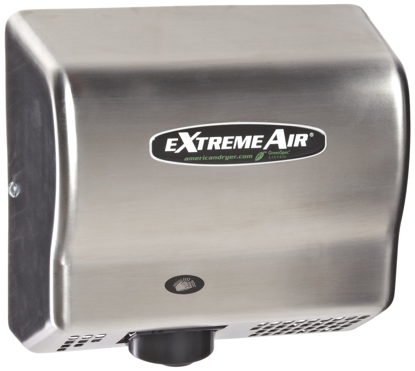 American Dryer ExtremeAir EXT7-SS Stainless Steel Cover High-Speed Automatic Hand Dryer, 12-15 Second Dries, 100-240V, 540W Maximum Power, 50/60Hz