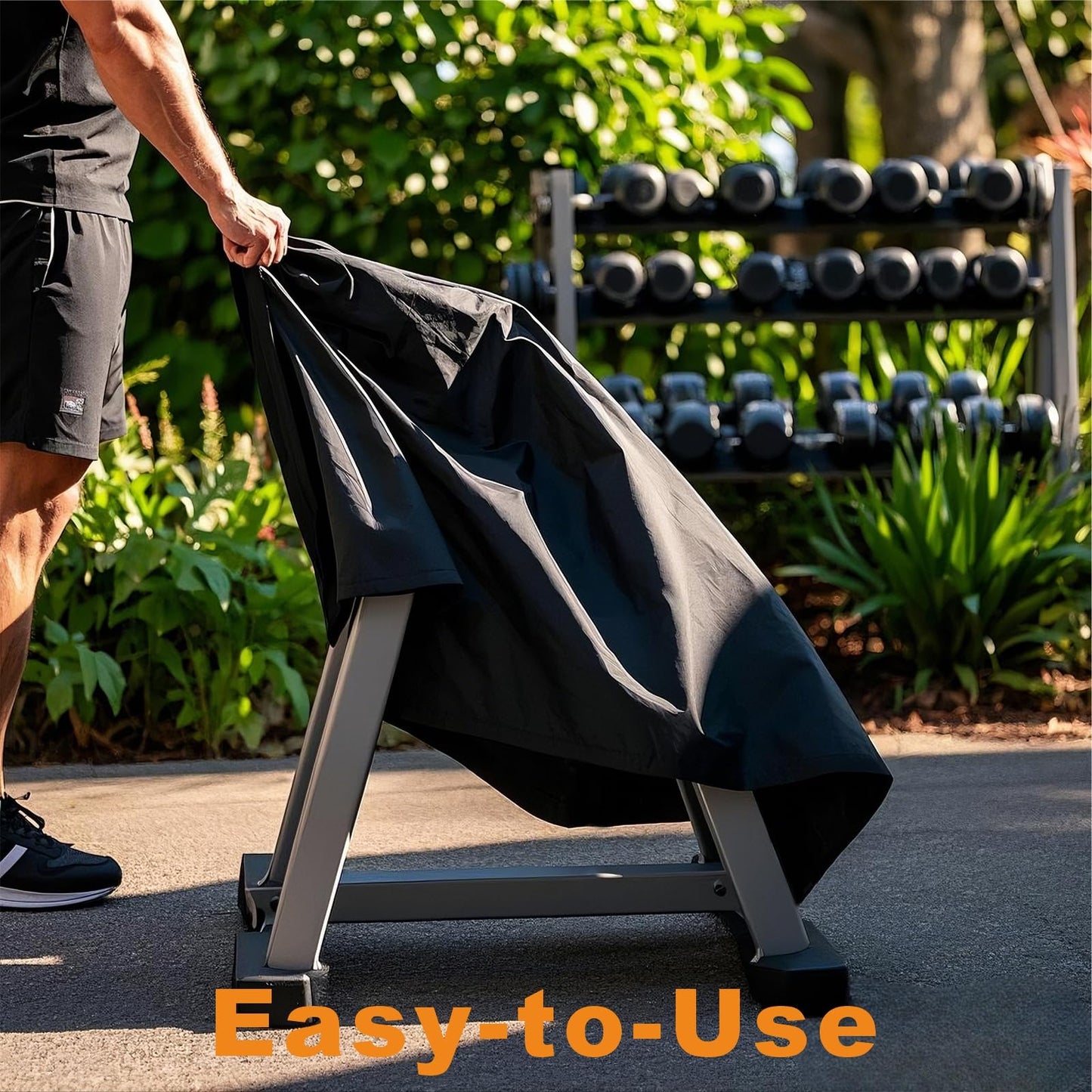 VeyoStories A Frame Dumbbell Rack Cover Outdoor, OWeight Rack Cover, Dustproof & Waterproof - Designed for the 5 Tier A-Frame Dumbbell Set Rack & Weight Rack in a Home Gym. (Cover Only)