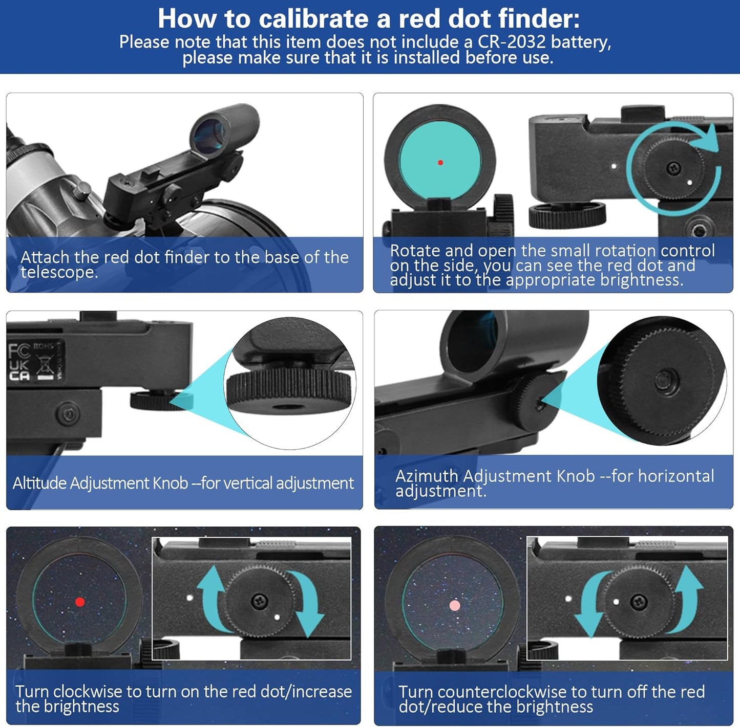 Tydeux Red Dot Finderscope - Star Pointer Viewfinder Astronomical Telescope Accessories with Slide-in Bracket