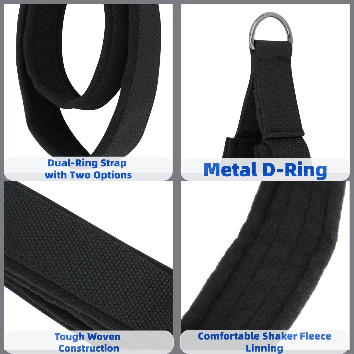 QSYZAIL 2Pcs Pilates Straps for Reformer Double Loop D-Ring for Home Gym Workout