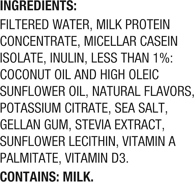 Oikos Protein Shake, Vanilla, 30g High Protein Drinks, Shelf Stable, Ready to Drink, 5g Prebiotic Fiber, 12 fl oz Bottle, 12 Count