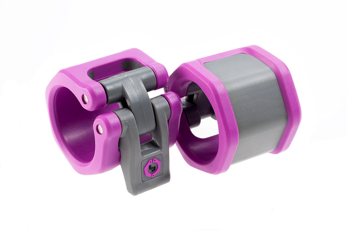 Lock-Jaw Barbell Collars HEX Olympic Barbell Clamps 2 Pcs – Heavy Duty Bar Clamps for 2” & 50mm Olympic Bars – Secure Weight Bar Clamps for Strength Training & Home Gym Accessories – Purple