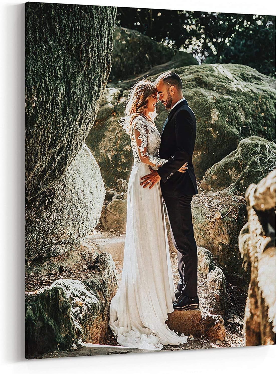 P&L ART Custom Canvas Prints - Transform Your Photos into Stunning Wall Art | Framed 8x10 for Home Decor