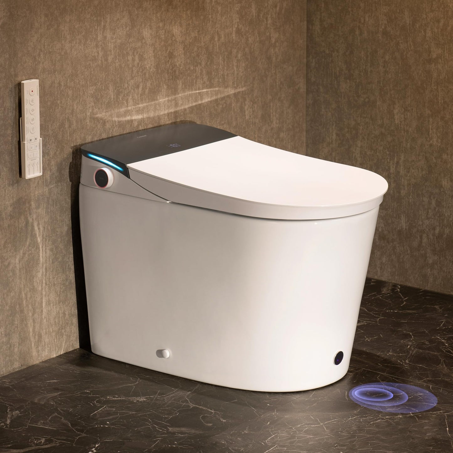 CANEST Smart Toilet with Bidet Built in, Bidet Toilet with Tank, Foam Dispenser, 1000g MaP Flushing, Full-Area Seat Sensor, Ultra-Micro Bubble Wash, Auto Temperature Control, Foot Sensor(FC-002PRO)