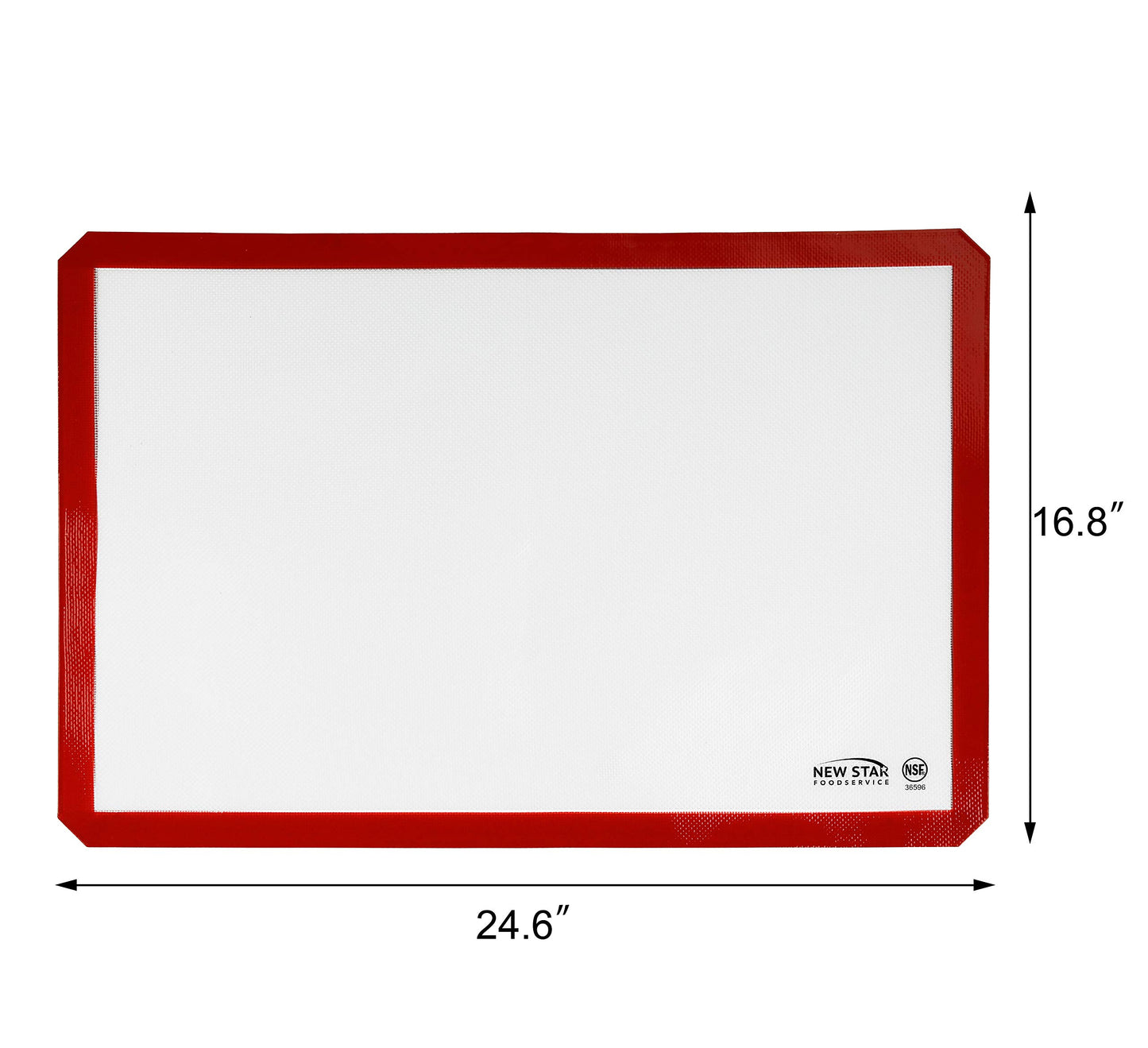 New Star Foodservice Commercial Grade Silicone Baking Mat Non-Stick Pan Liner, 17 x 25 inch (Full Size)