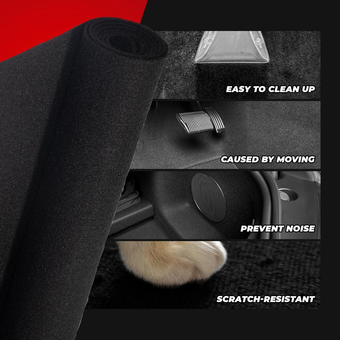 Bbox 72 inch (6 43 inch (3ft 7in) Black Carpet Non-Woven Febric | Length: ft.), Width: | for Speaker Sub Box Carpet