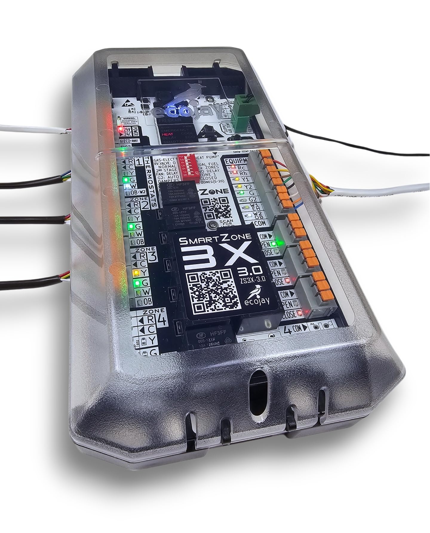 SmartZone-3X : 3 Zone HVAC Controller KIT w/ Temp Sensor; Dual Climate Control to Replace Honeywell HZ322, EWC, Zonefirst, Zonex, Durozone & More