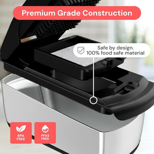 Fullstar Premium Vegetable Chopper - 14-in-1 Food Chopper & Mandoline Slicer with Container | Silver Kitchen Gadget
