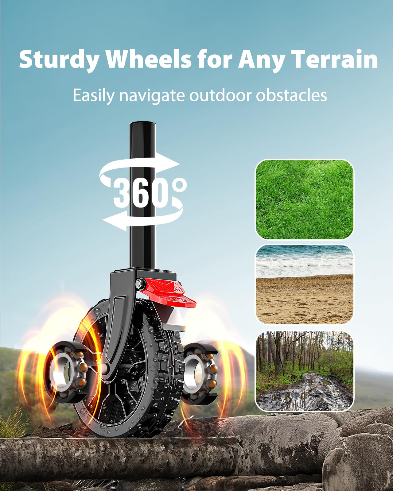 Collapsible Wagon Cart, Foldable Lightweight Wagon Folding Carts with Wheels - Outdoor Utility Carts with 360LBS Max Load for Grocery, Camping, Shopping, Sports, Garden，Beach