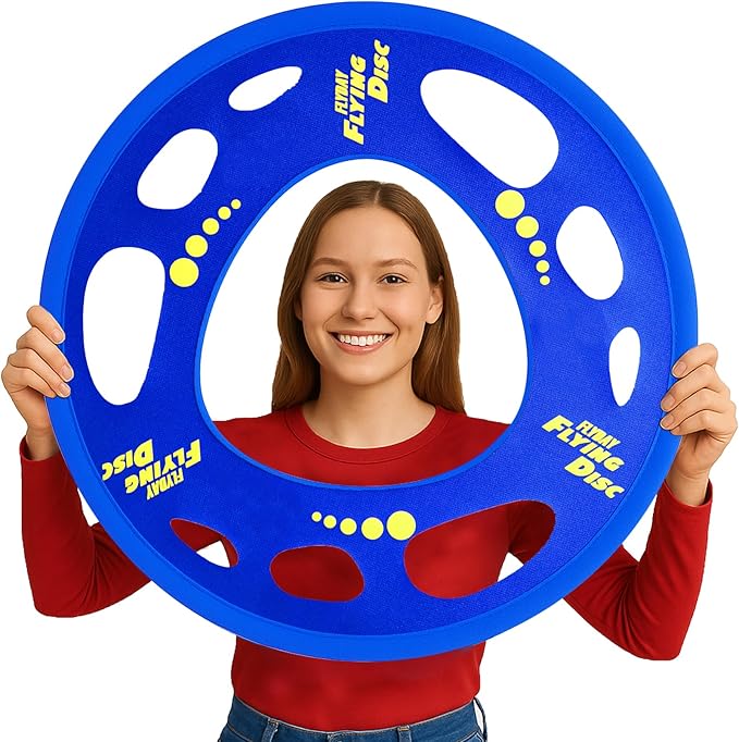 Giant Flying Disc Soft, Foldable & Floats in Air - Encourage Outdoor Play & Family Fun - Great for Kids, Parent-Child Interaction, and School Activities (27 Inch)