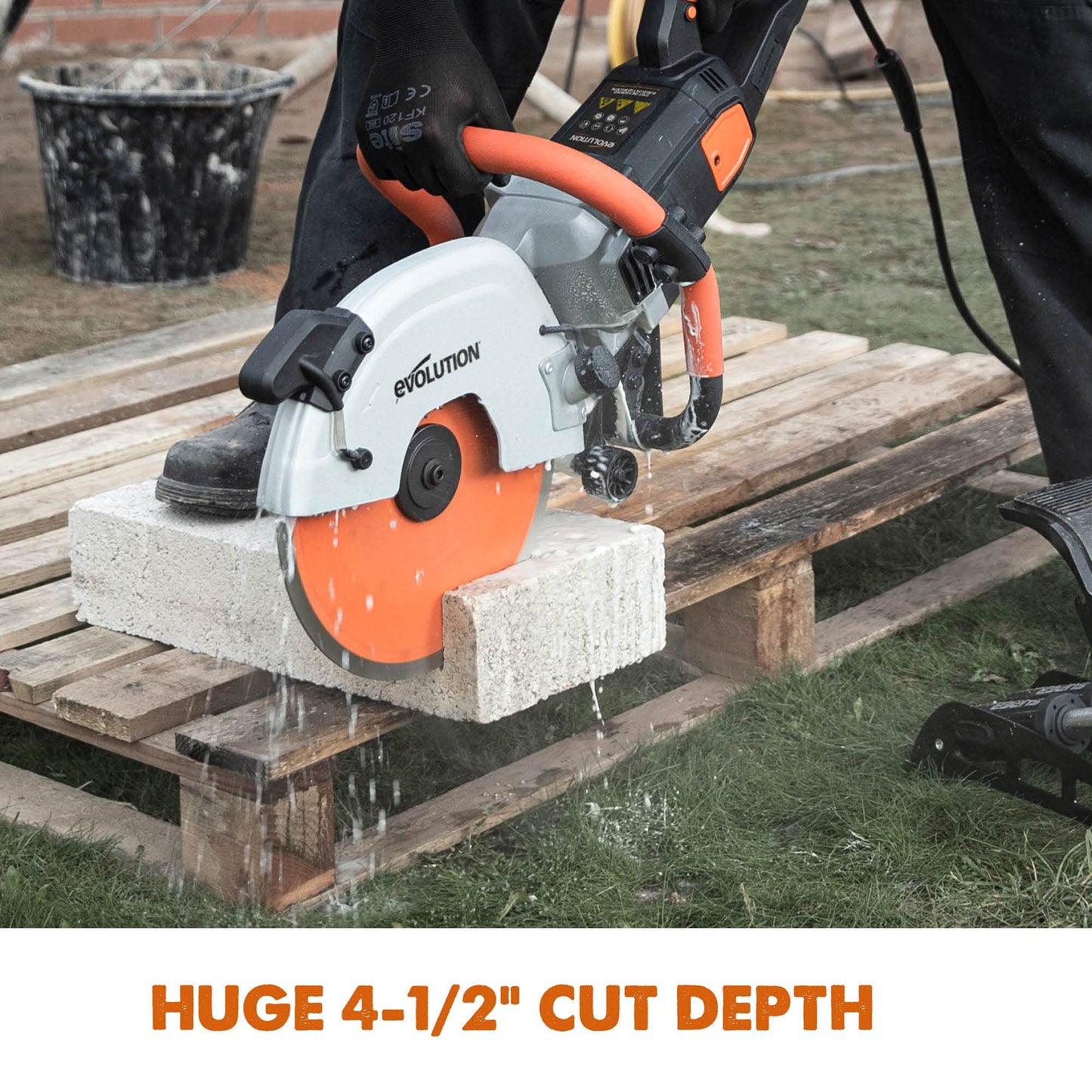 Evolution Power Tools Premium Diamond Blade 12-Inch for Disc Cutter, Concrete Saw | 1 Inch Arbor | High Diamond Concentration | Segmented Diamond Blade for Masonry, Brick, Stone, Roof Tile, Concrete