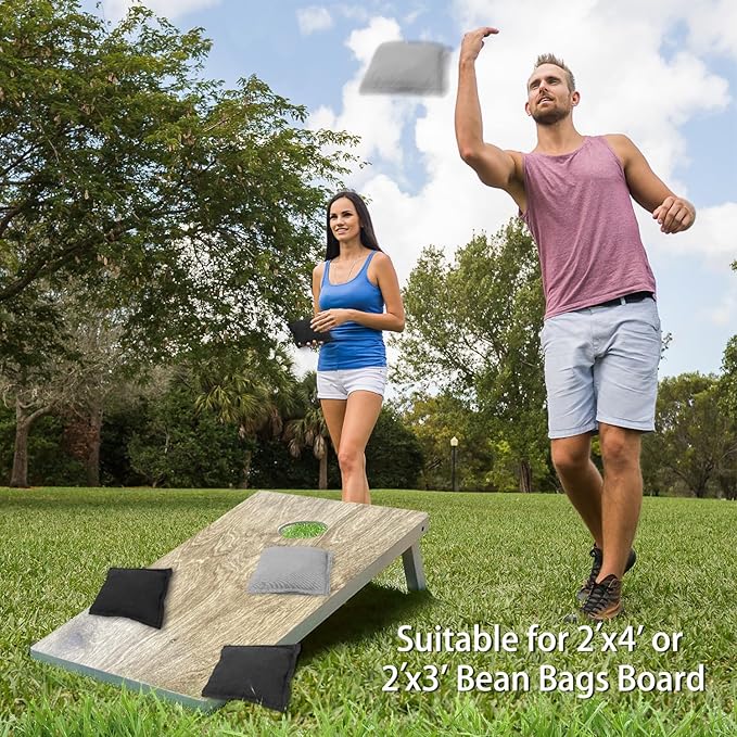 GSE Games & Sports Expert Set of 8 Premium Weather Resistant Cornhole Bags. Regulation Size and Weight Bean Bags for Cornhole Toss Games (Several Styles Available)