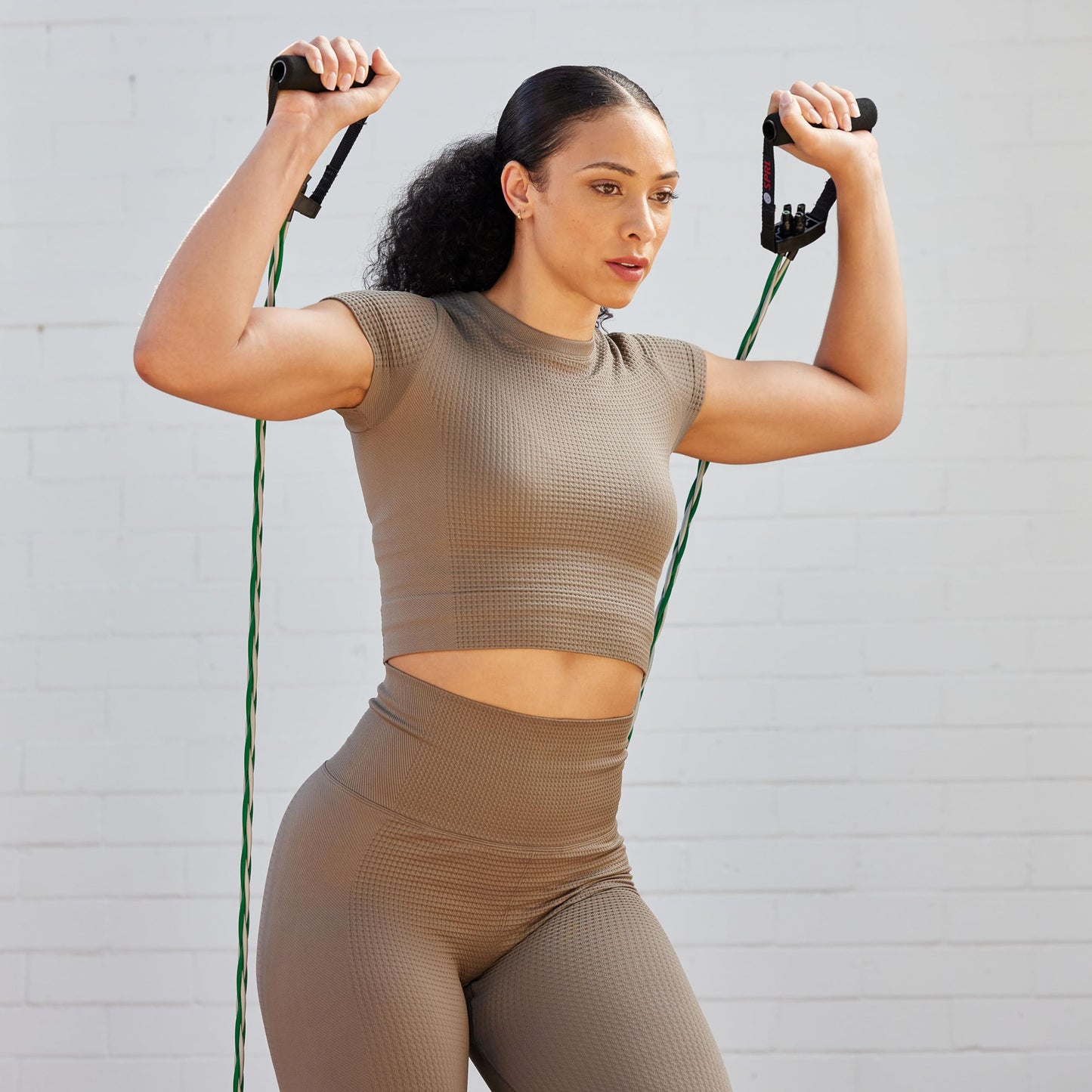 SPRI Braided Xertube Resistance Bands – Premium Exercise Band for Men & Women – Workout Equipment for Home Gym Fitness Training – Comfort Grip for Strength, Weights, and Resistance - Light