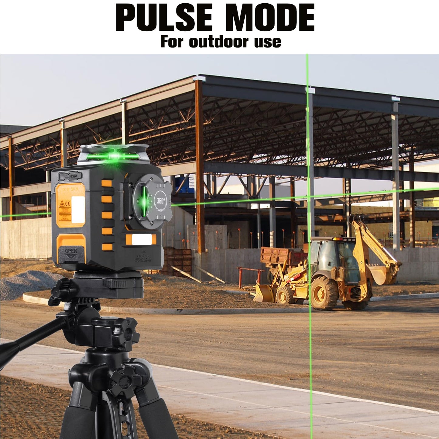 LAISAI 3x360° Green Beam Electronic Self-Leveling Laser Level,Metal Rotating Window Frame Anti-Shake,Remote Calibration & Slope Adjustment,High Precision ±0.2mm/m(Laser:Class II, <5MW)