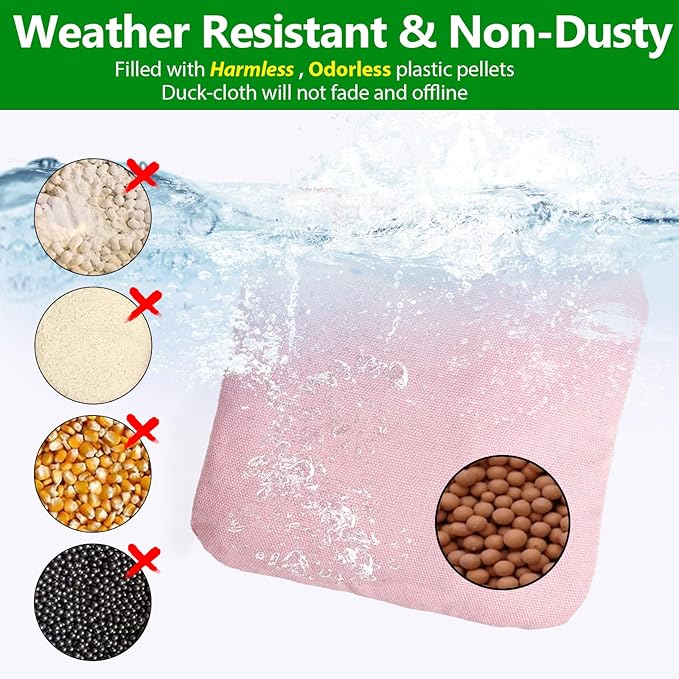 EunHo Cornhole Bags Set of 8 Regulation Size & Weight Corn Hole Bean Bags Official Professional All Weather for Tossing Game with Carry Case