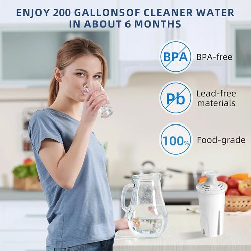 Beita Brittany Water Filter Replacement - 4-Pack for Pitchers & Dispensers | APPLIANCEMATES