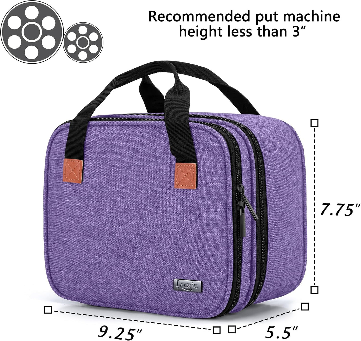 LUXJA Mini Projector Carry Case - Portable Protective Bag in Purple