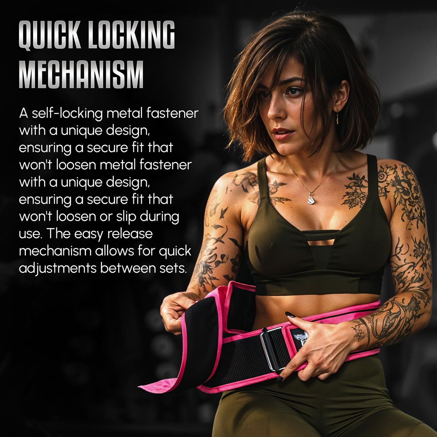 BodyReapers Nylon Auto-Locking Weight Lifting Belt, 4" Weightlifting Belt For Fitness, Weight Lifting, Olympic Lifting - Adjustable Deadlift Belt, Squat Belt - Workout Belt For Men & Women