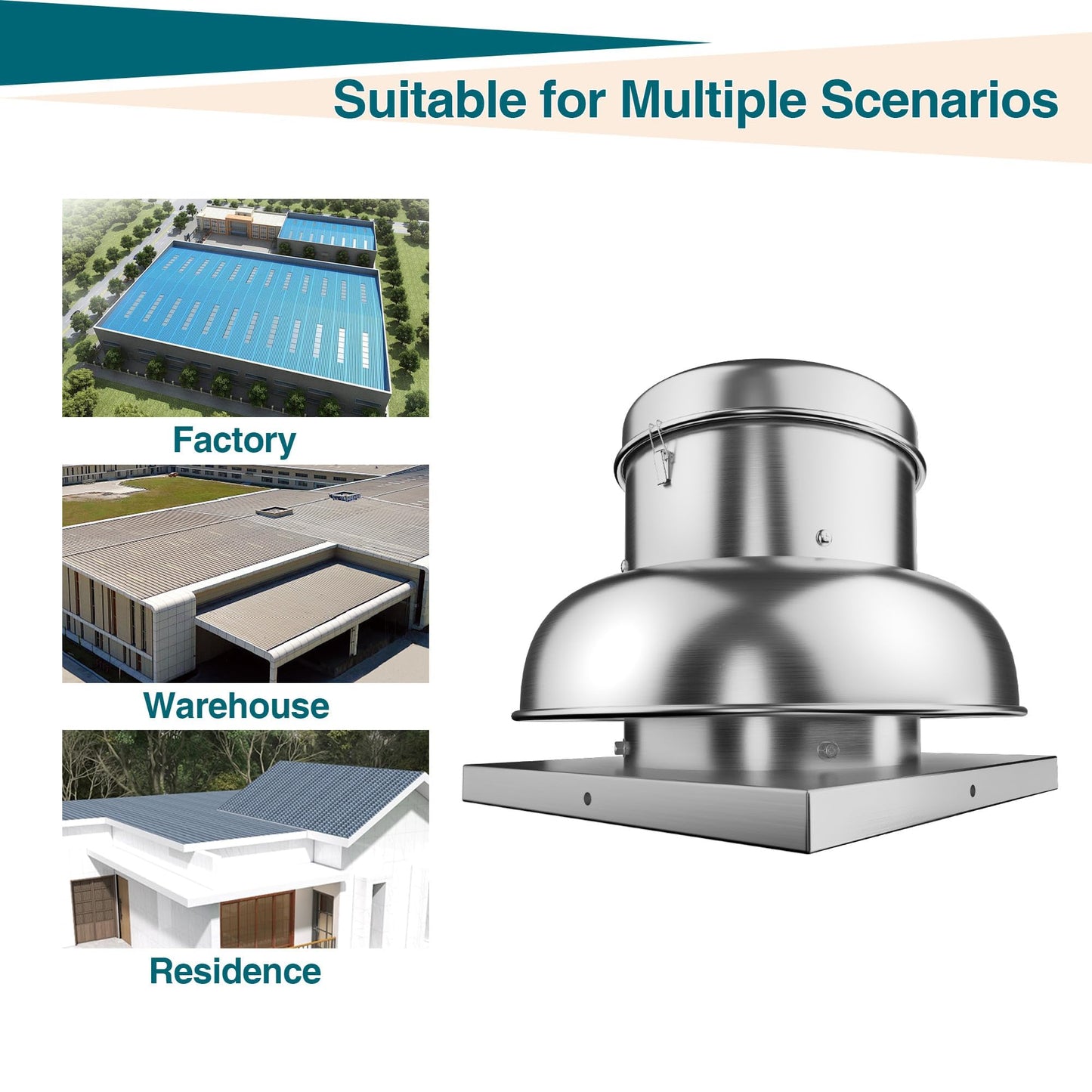 1400CFM Upblast Roof Exhaust Fan - Powerful, Quiet & Weather-Resistant Ventilation for Commercial Spaces