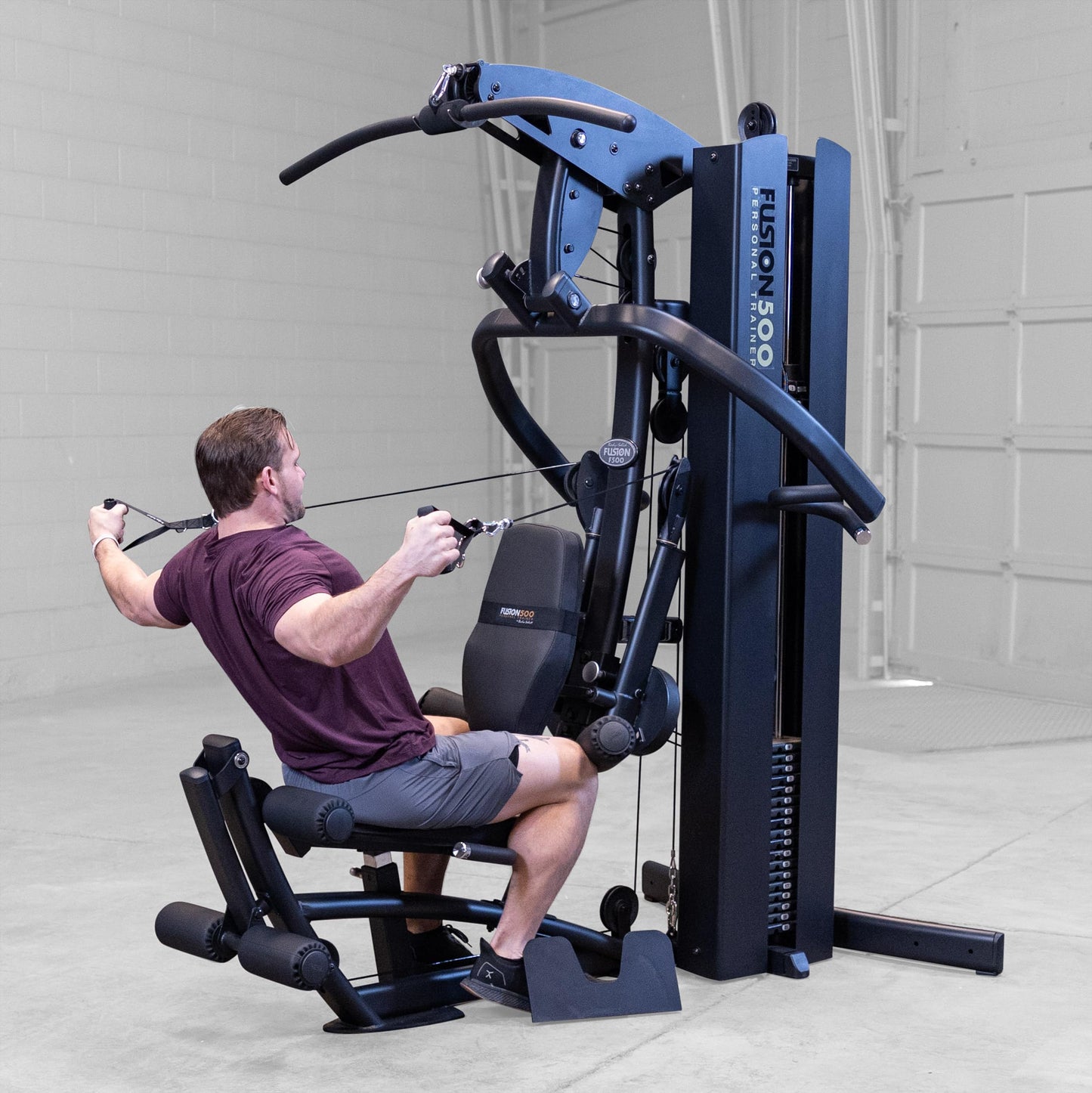 Body-Solid (F500/2) Multi-Station with 210lb Weight Stack Home Gym Machine, Arm & Leg Strength Training Functional Exercise Workout Station for Weight Lifting and Bodybuilding