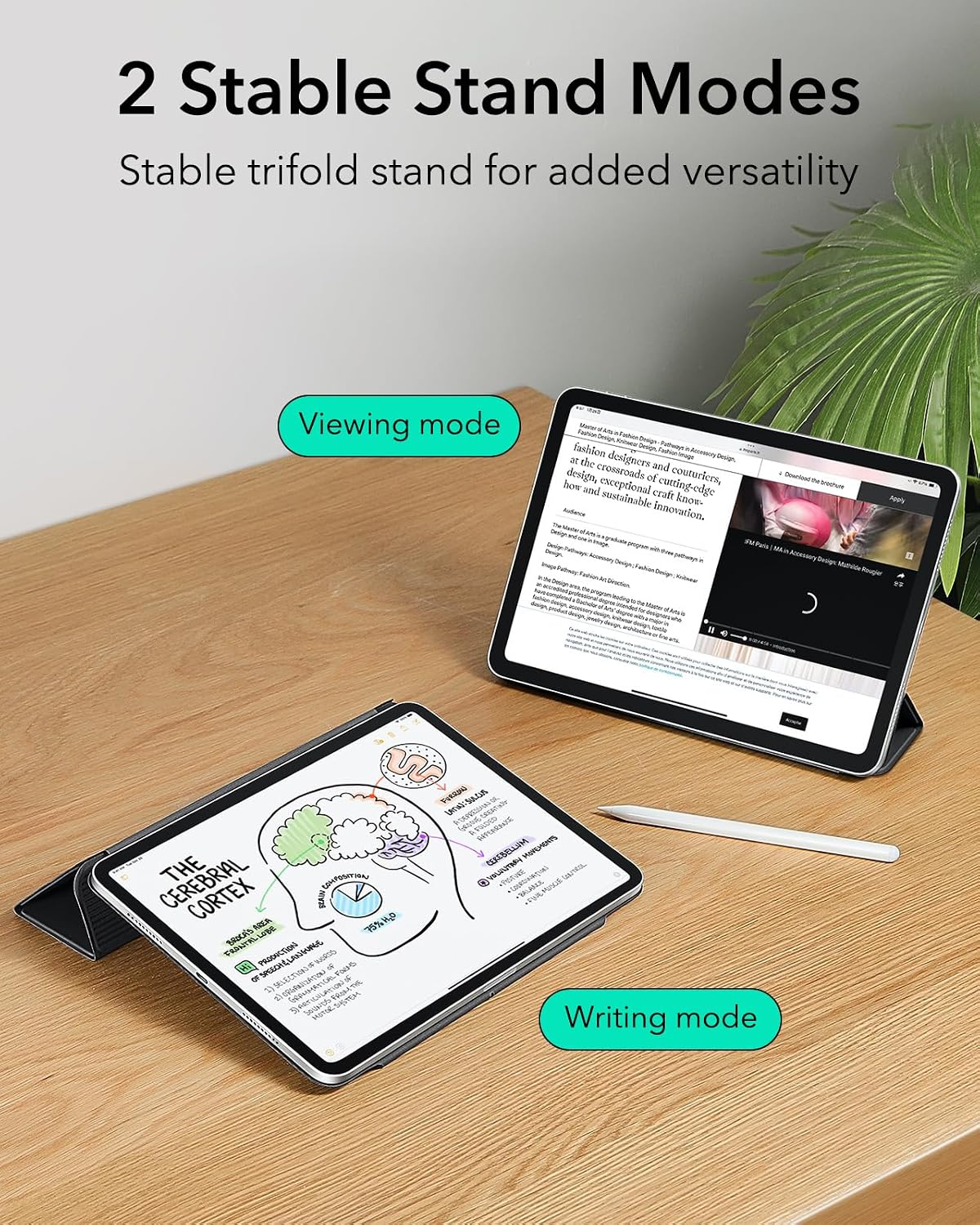 ESR 7 A17 7th/6th (2024/2021), for iPad mini Pro Case, iPad mini Generation Case Slim Trifold Two-Way Stand, Powerful