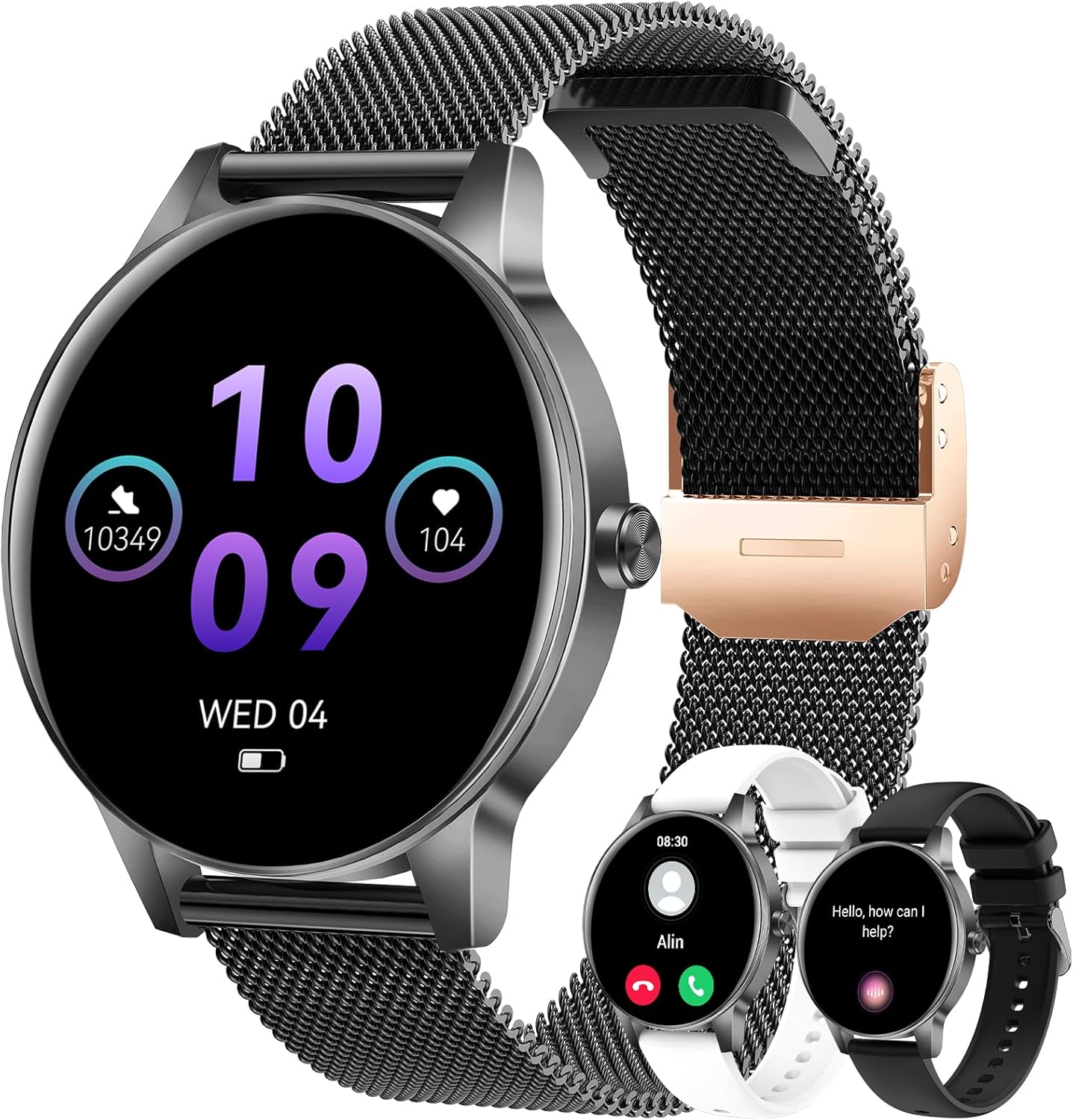 Lefitus 1.27" 130+ IP68 Smart Watches for Men Women(Answer/Make Calls), HD Screen Fitness Tracker with Heart Rate/Sleep