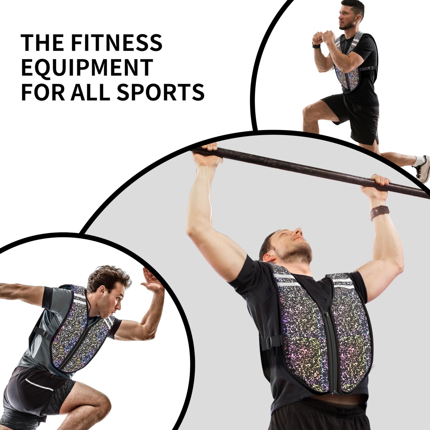 PROIRON Weighted Vest Soft Washable for Men Women 6.5lbs/11lbs/17.5lbs/22lbs,Fully Reflective Running Weight Vest,No Leakage Weighted Vest for Fitness,Workout,Weight Loss,Strength Training