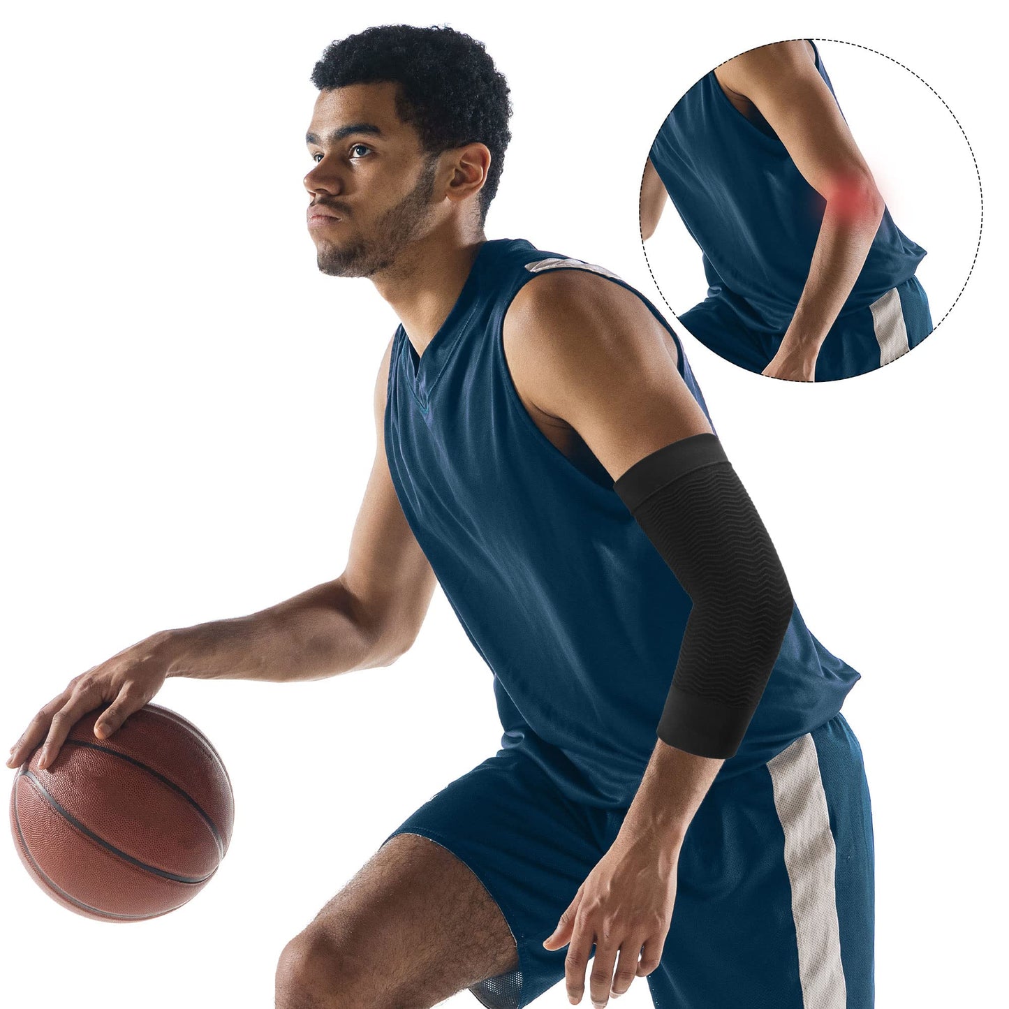 uxcell Elbow Compression Sleeve (1 Pair), Elbow Brace for Tendonitis and Tennis Elbow, Golfer Elbow Support Tennis Elbow Brace for Men & Women, Arthritis, Workout, Weightlifting