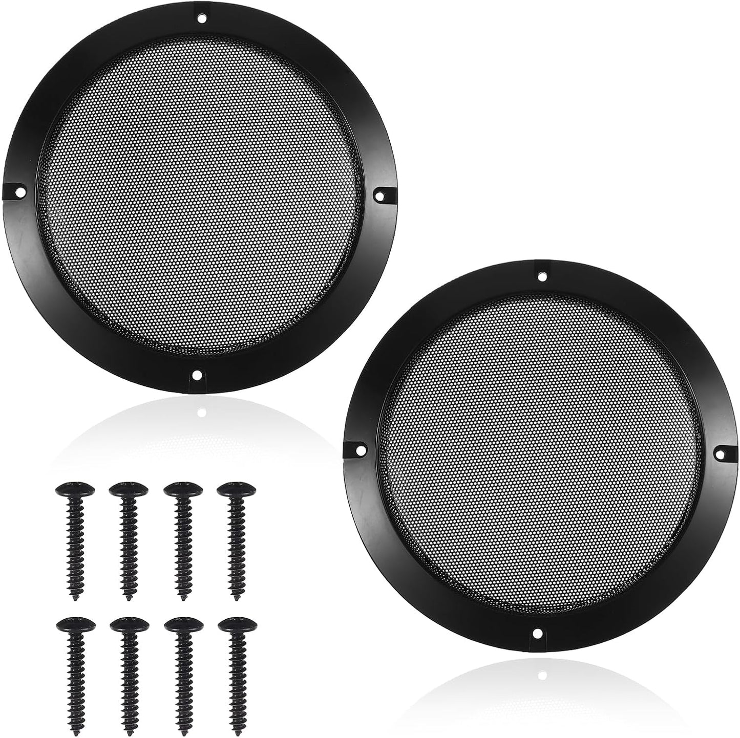SynHHergyx 2 6.5 Inch Pcs Metal Mesh Speaker Grill Covers Speaker Grill ABS Plastic Frame Subwoofer Protective Case