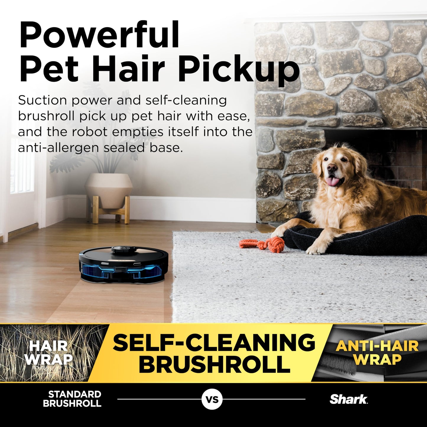 Shark Matrix Plus | 2-in-1 Robot Vacuum & Mop for Carpets & Hard Floors | Sonic Mopping & Powerful Suction for Pet Hair | Self-Empty Base | 45-Day Capacity | HEPA | LiDAR Nav | Black/Mocha | AV2630WA
