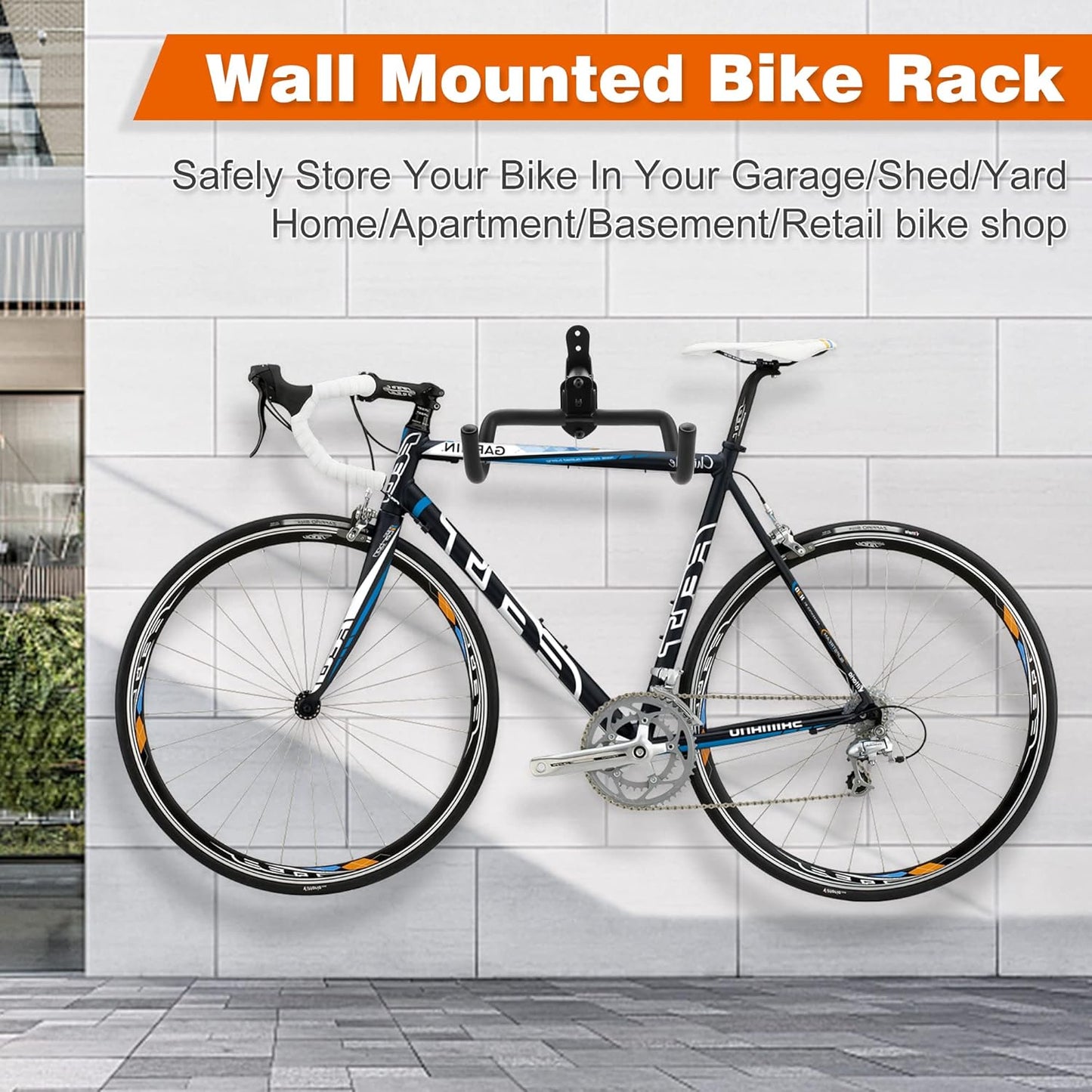Skiennix Bike Rack - Durable Wall Mount Bicycle Storage Hanger | 2-Pack for Indoor Use
