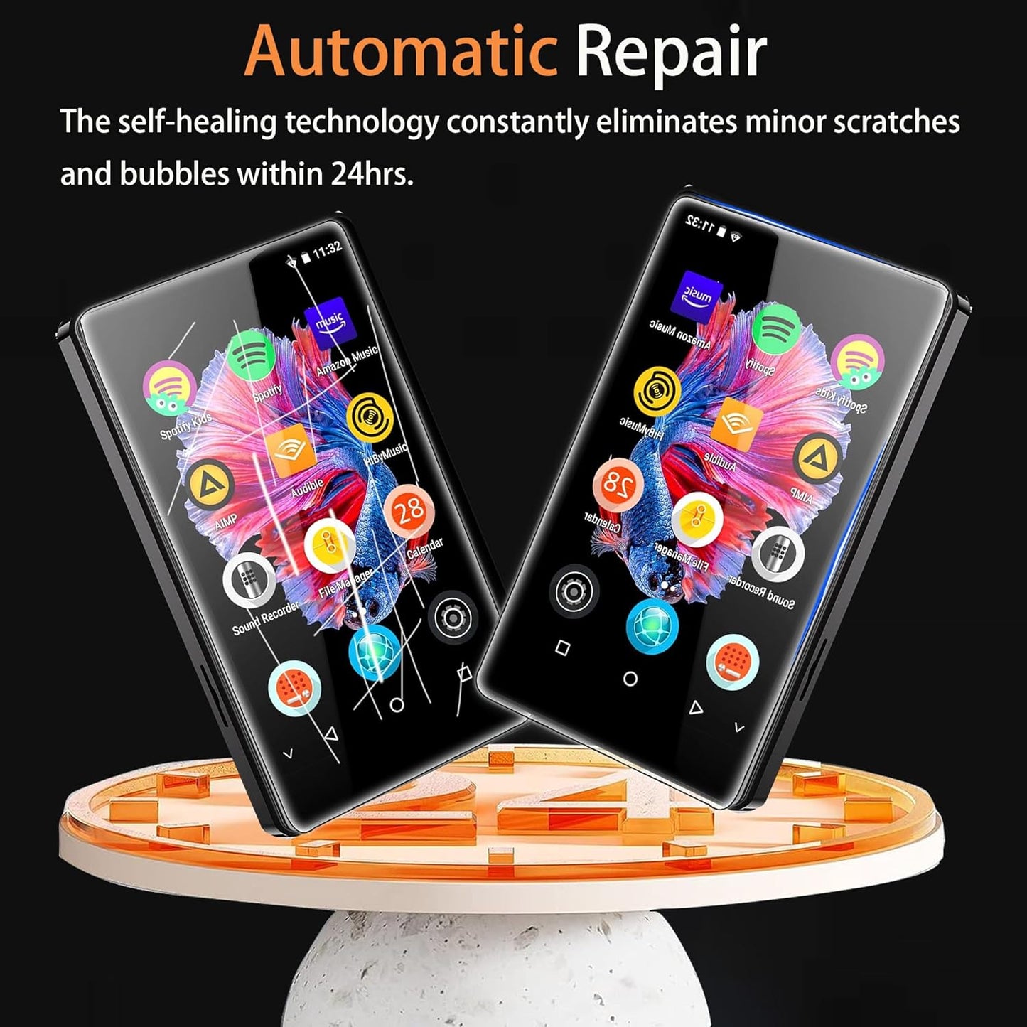 Lamshaw M505 MP3 [6 Pack] M505 4 Inches MP3 (6 Pack) Compatible for ZAQE Player Screen Protector, Full Coverage TPU