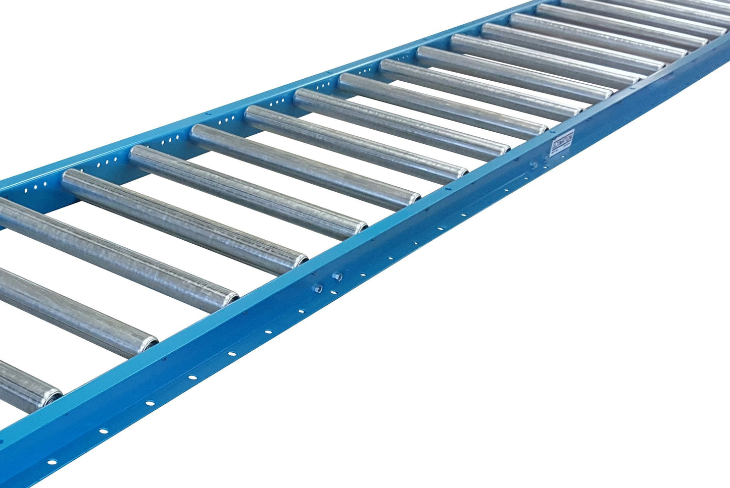 Ultimation Light-Duty Gravity Conveyor with 1.5" Diameter Galvanized Steel Rollers, 12" Wide by 5' Long Steel Frame & 4-1/2" Centers, Durability & Versatility in Warehouses, Factories, & DIY Projects