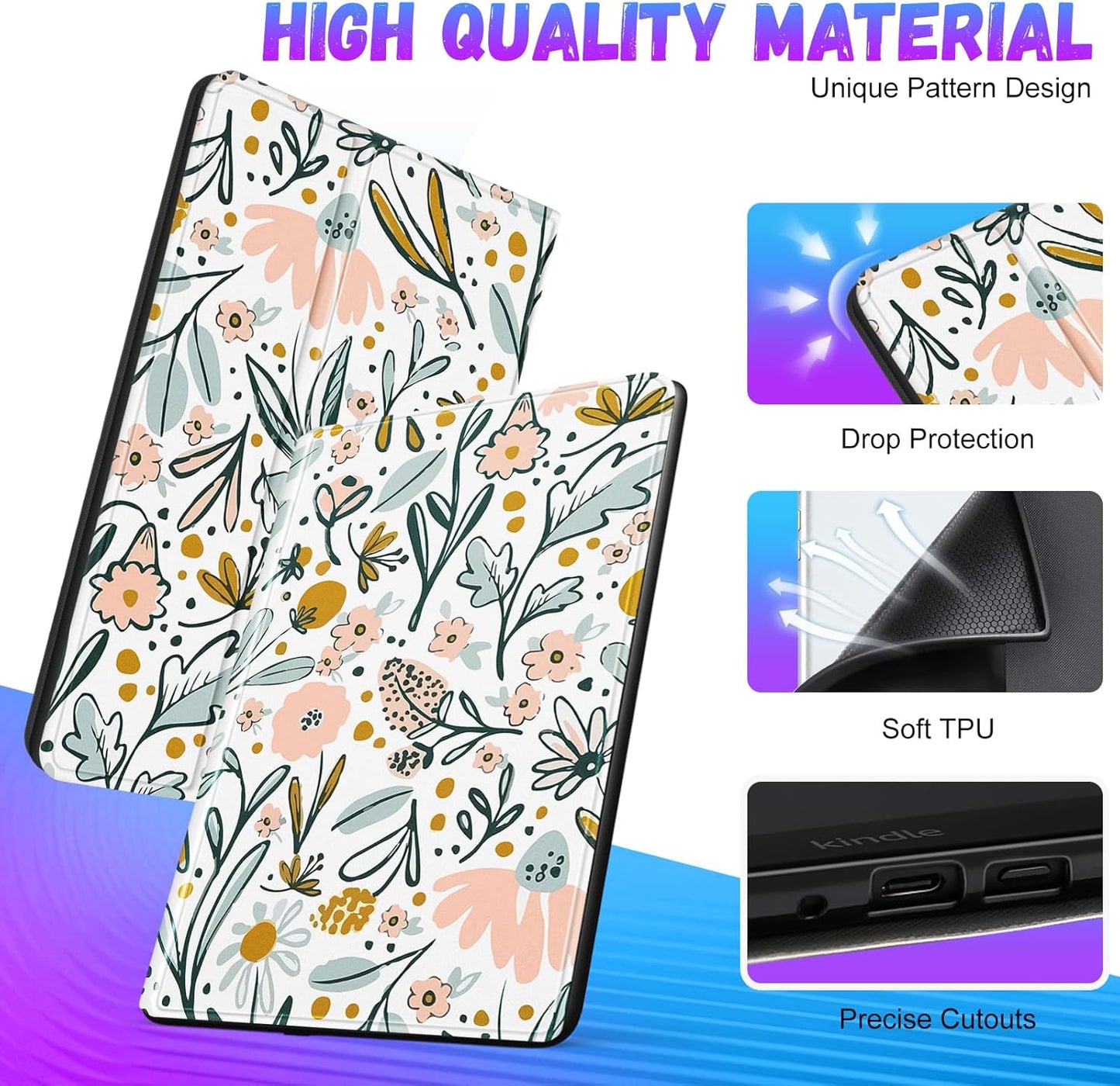 Uppuppy 11th 6.8 Inch 2021 for Kindle Paperwhite Generation Case / Paperwhite Signature Edition Cute Women Girls Teen