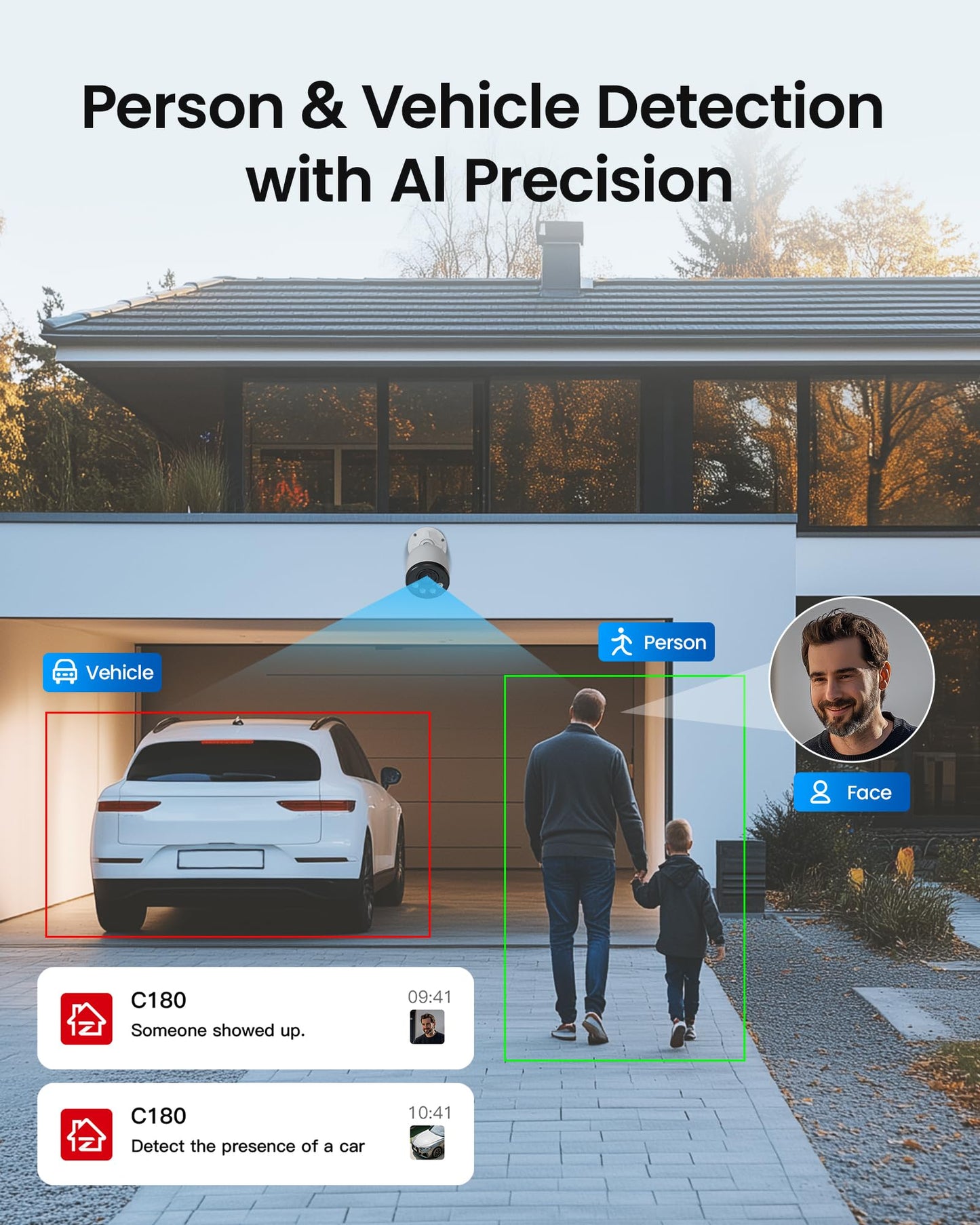 ZOSI 32CH 4K PoE Security Camera System, 8pcs 8MP Outdoor Metal Cameras with Audio, Person Vehicle Detection, People Counting, Night Vision, 16-Port 32-Channel NVR with 4TB HDD for 24/7 Recording