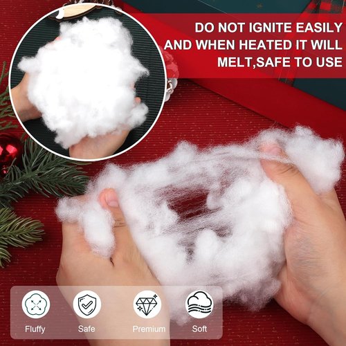 Aodaer Artificial Snow Decor - 1000g Fluffy Soft Cotton Fake Snow for Christmas & Holiday Displays