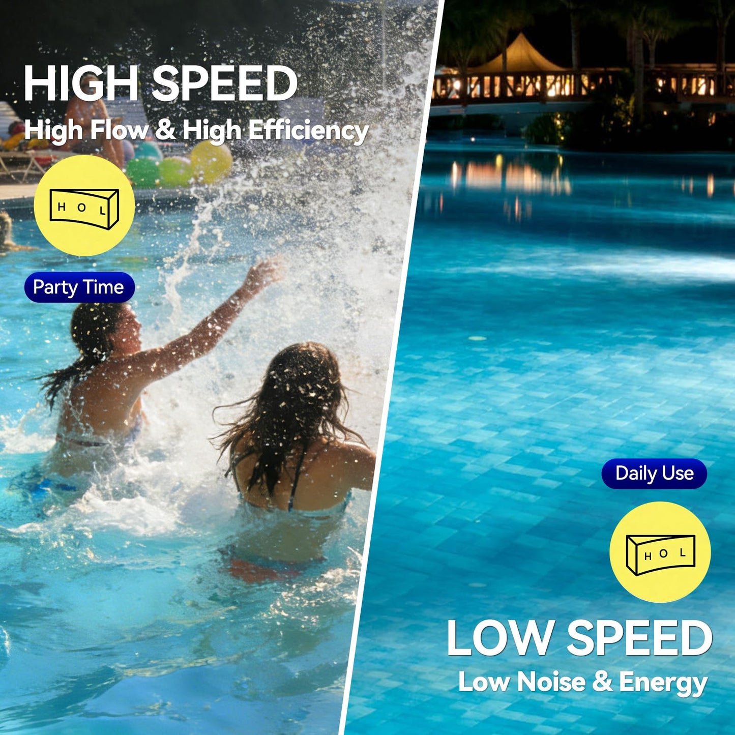 AQUASTRONG In/Above Ground Pool Pump Pure Copper Motor Energy Efficient High Flow Powerful Self Primming Swimming Pool Pumps with Filter Basket, Grey
