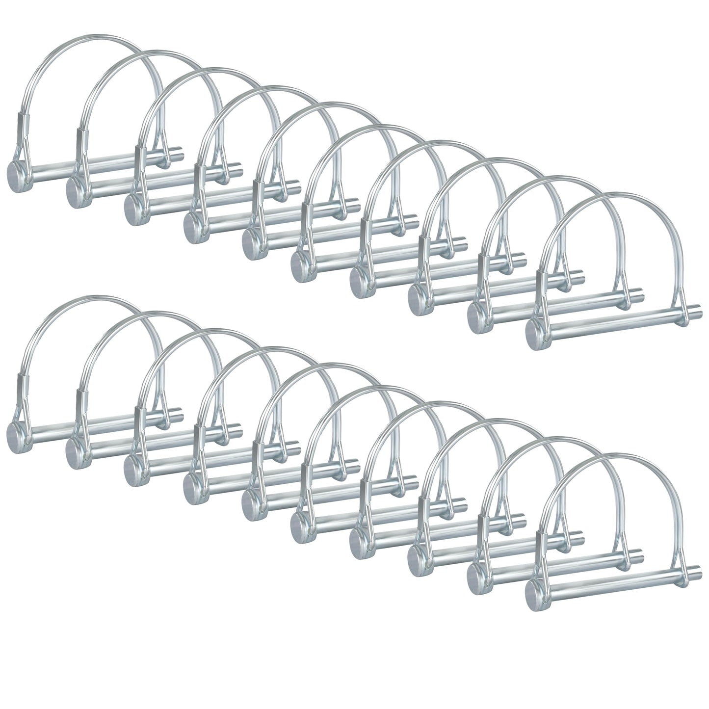 Pinailer 20 Pcs Arch Pto Shaft Locking Coupler Pins 2-3/4" x 1/4” (LxW) - Trailer Hitch pins Trailer Pin – Safety Coupler Pin for Farm Trailers Wagons Towing, Lawn, PTO and Hitches