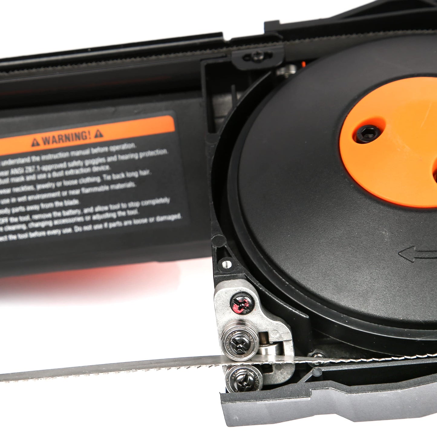 WEN Cordless Portable Bandsaw for Metal with Variable Speed, 20V Max 5.0 Ah Lithium-Ion Battery, and Charger (20496)