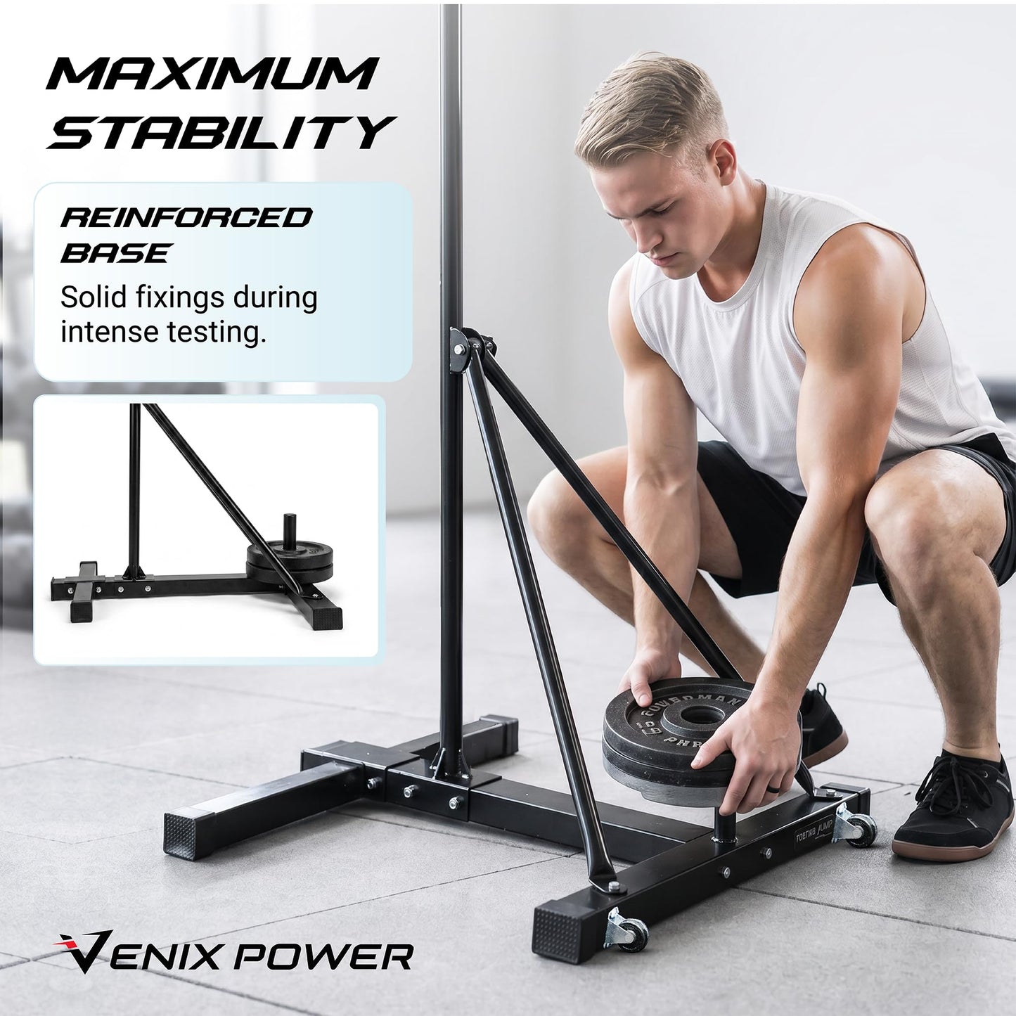 VENIX POWER® Patented Vertical Jump Tester & Trainer, Jumping Height Measurement Tool Equipment Pole for Training Practice Test, Volleyball Basketball Exercise Aid, High Higher Vertical Jump Box