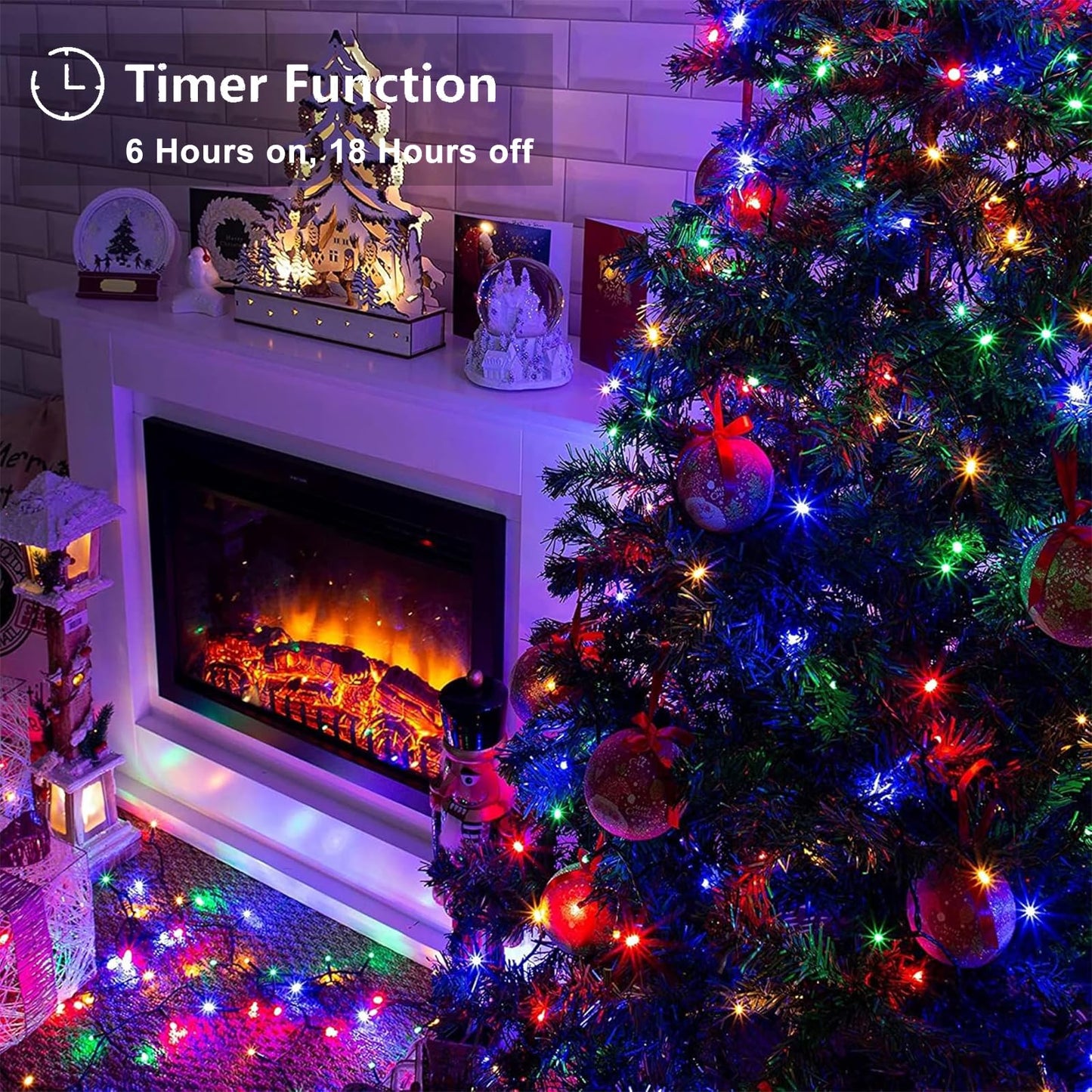Upgraded 218FT 650 LED Color Changing Christmas String Lights Outdoor/Indoor, Remote Control & 11 Modes & Timer Green Wire Christmas Tree Lights, Waterproof Fairy String Lights for Tree Xmas Garden