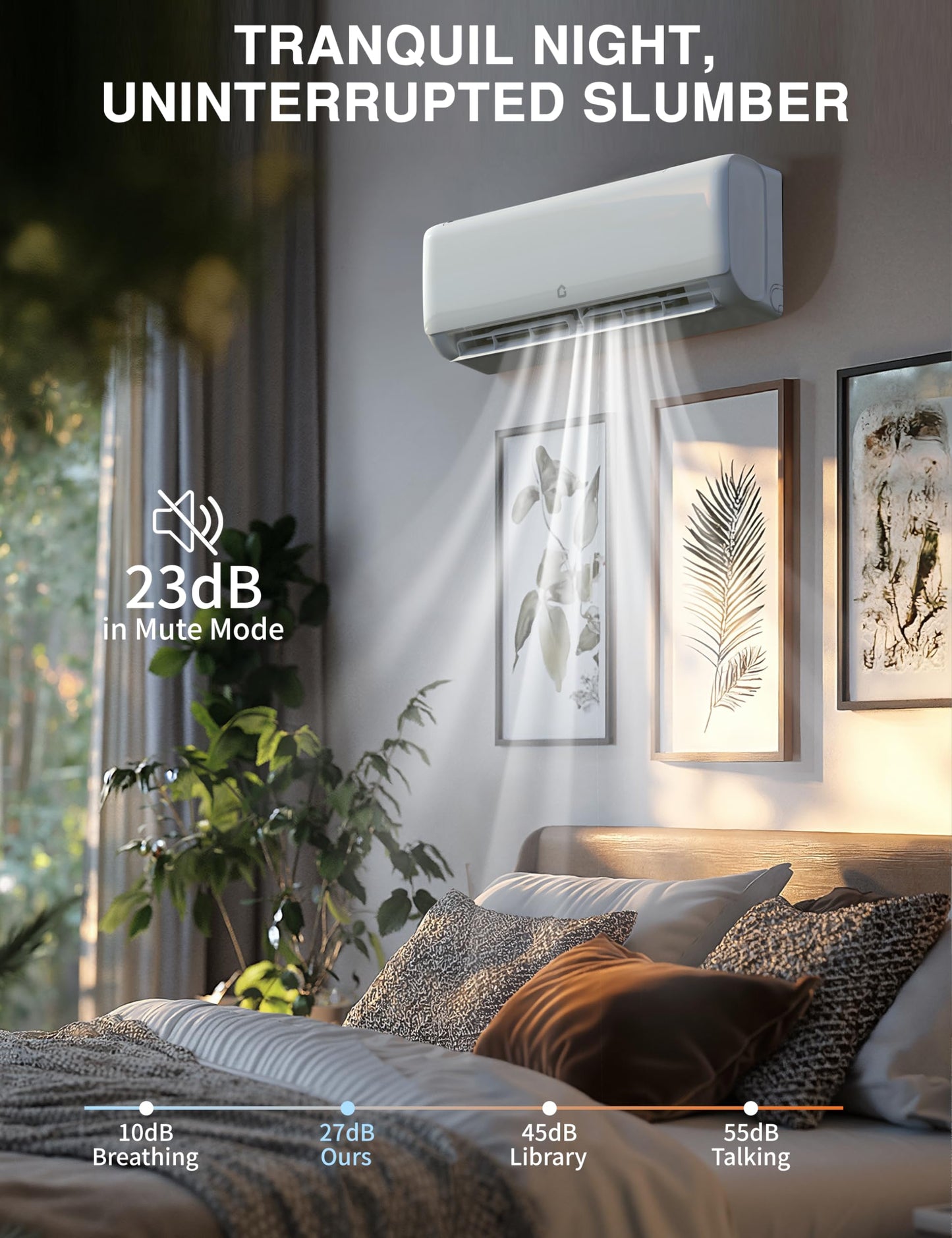 ACONEE 12000 BTU Mini Split Air Conditioner, 230V 22 SEER2, Ductless Mini Split AC/Heating System Cooler up to 750 Sq. Ft, Pre-Charged Inverter Heat Pump with Complete Installation Kit
