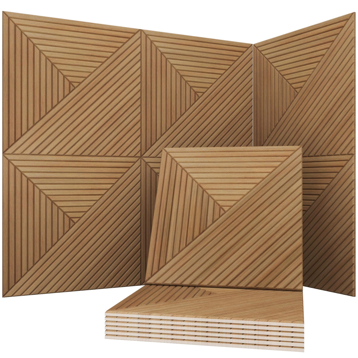 Soon Global Acoustical Wall Panels, 6-Piece 23.62 X 23.62 Inches Art Acoustic Panels, Decorative Acoustic Panels, Acoustic Wall Panels, Sound Absorbing Wall Art, Arcadian Vortex