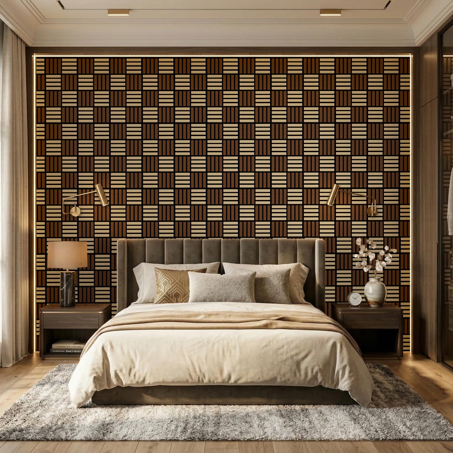 Wall Panels-8-Pack Wood 3D Wall Panels for Wall Decor,High Grille Soundproof Slat Acoustic Panels for Living Room,TV Background,Bedroom,Kitchen,Office,Cinema (27.4 X 13.8)
