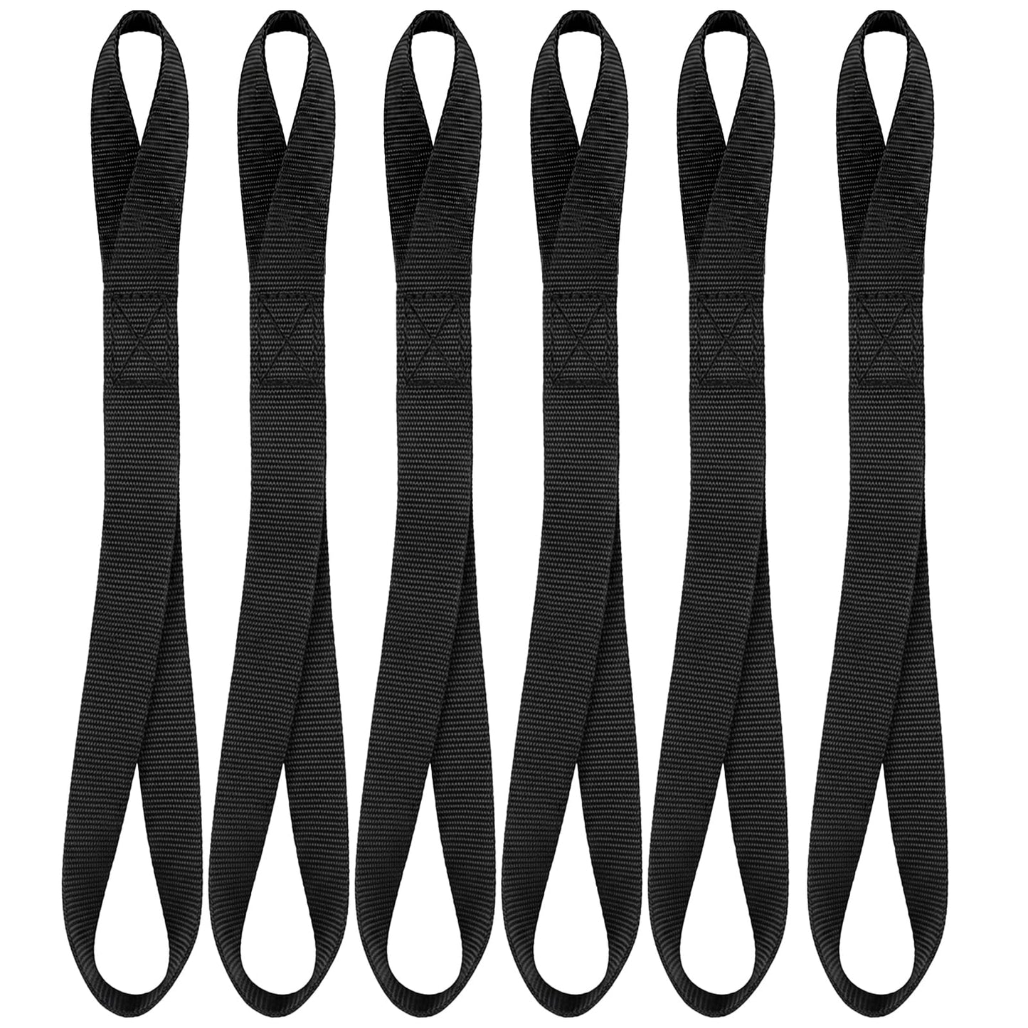 BOODAA 6 Pack Soft Loop Tie Down Straps, 3900 lbs Break Strength Heavy Duty Motorcycle Handlebar Straps for ATV, UTV, Dirt Bike, Trailer, Truck Bed, Kayak – Reliable Transport & Hauling