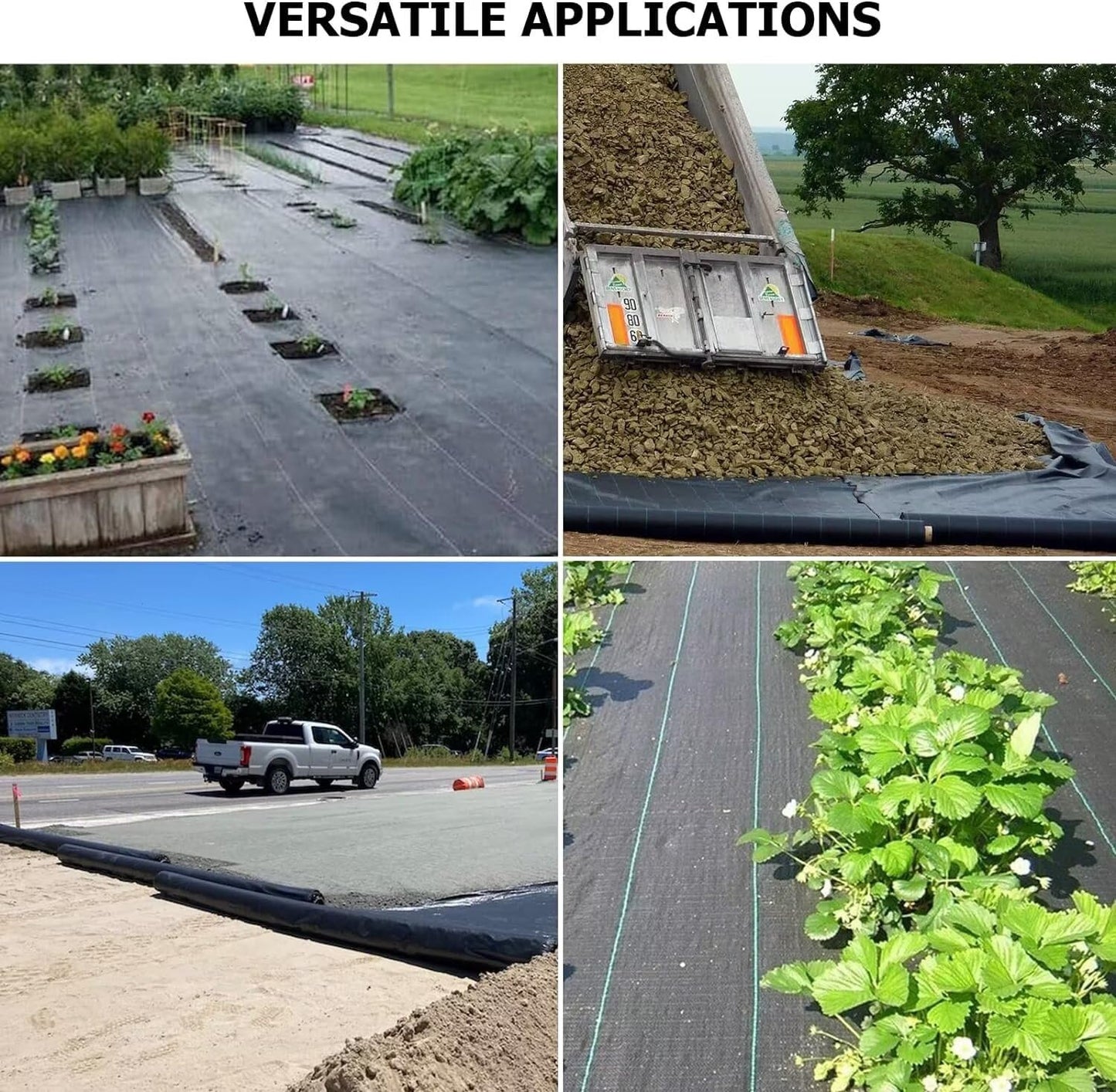 Driveway Fabric 13x115ft - Commercial Weed Barrier, Heavy Duty 3.5OZ Landscape Fabric for Road, French Drain, Erosion Control, and Construction Projects